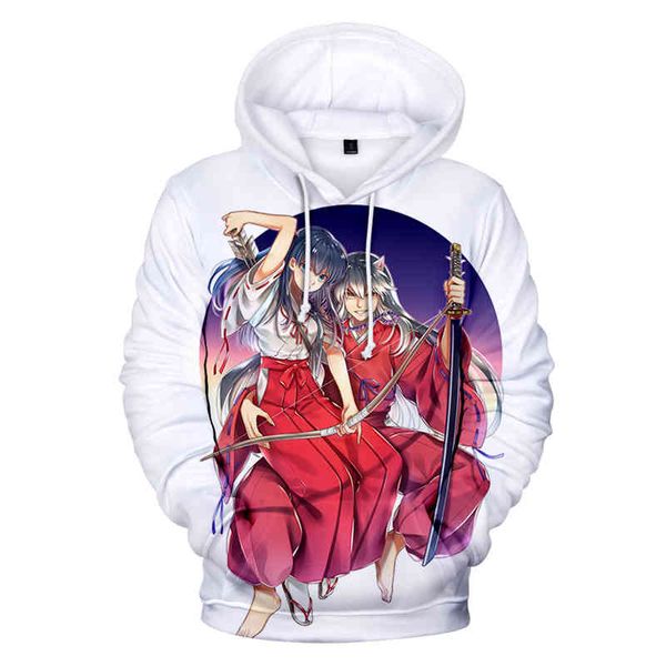 

women's hoodies & sweatshirts casual design inuyasha sweatshirt with hoodie male/female casual printing 3d harajuku pullovers peculiar, Black
