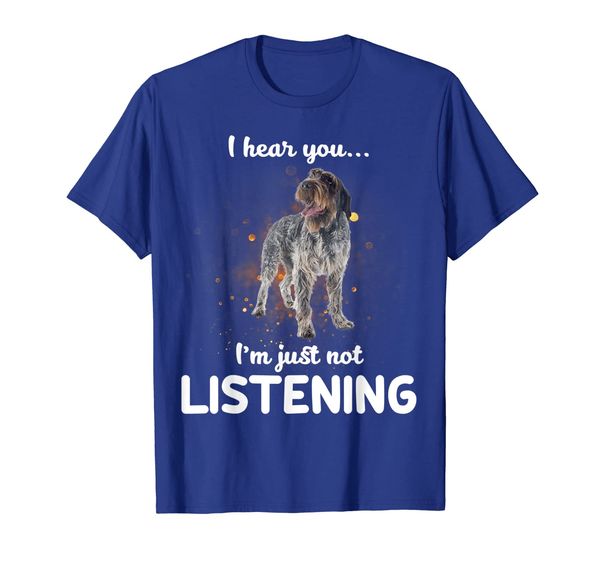 

wirehaired pointing griffon i hear you not listening t-shirt, White;black
