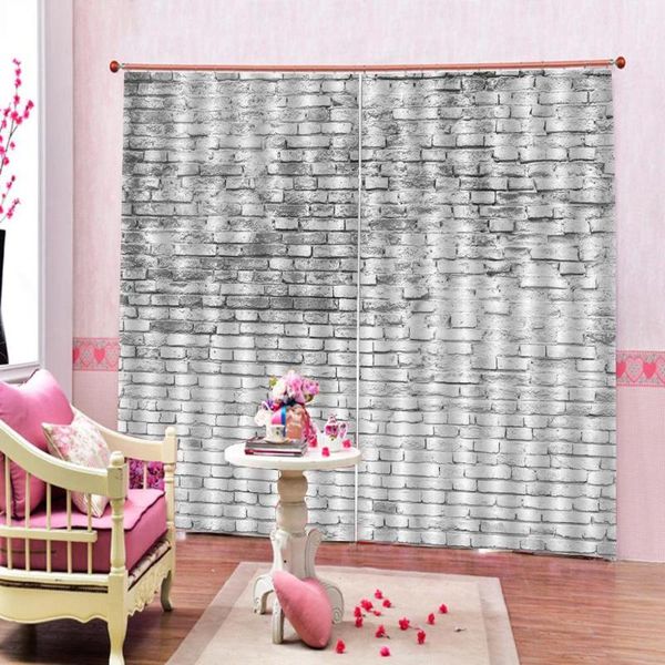 

curtain & drapes decoration curtains beautiful po fashion customized 3d grey brick