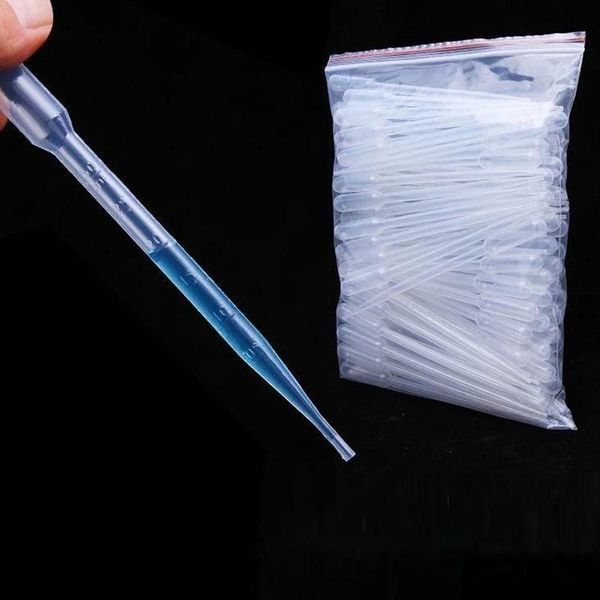 

storage bottles & jars 50pcs 0.2ml/0.5ml/1ml/2ml/3ml/5ml ldpe disposable clear plastic eye dropper transfer straws graduated perfume liquid