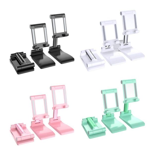 

universal mobile phone holder with a makeup mirror adjustable deskstand rotatable phone bracket for tablet smartphone