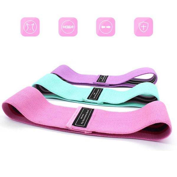 

resistance bands 3pcs universal yoga tension belt sports elastic stretch pulling rope fitness strap band (cyan + pink pu