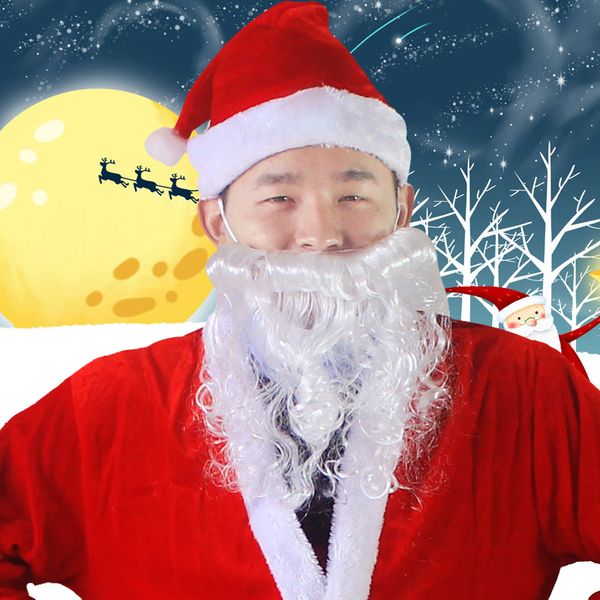 

santa claus white beard dress up props christmas decorations party props