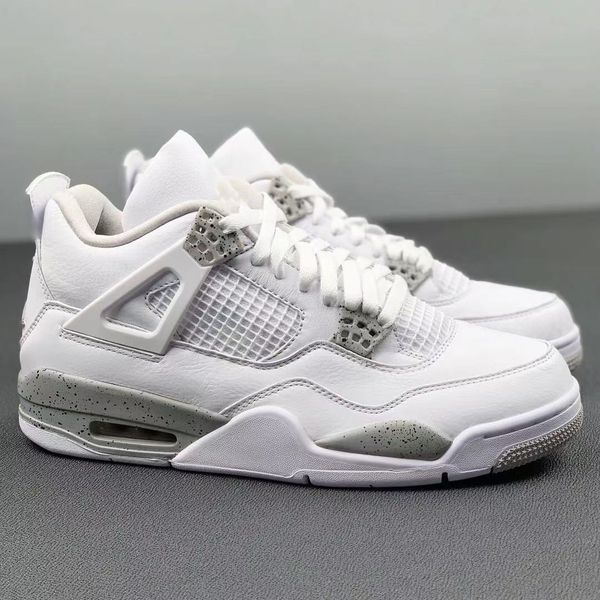 

with box 4 off cream sail white luxury jumpman 4s basketball shoes iv men women muslin wmns space jam size 40-47.5