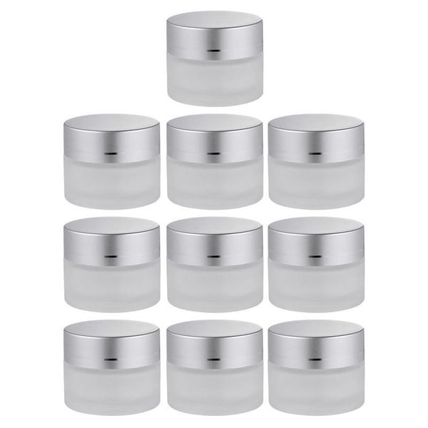 

storage bottles & jars 10 pcs frosted glass cream sub-packing cosmetics containers sample