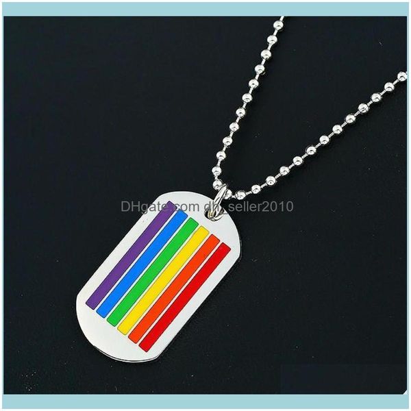 

& pendants jewelryfashion rainbow pendant chain necklace gay lesbian stylish promise jewelry s necklaces drop delivery 2021 ndja8, Silver