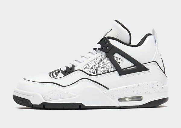 

2021 js 4 gs diy basketball shoes white black volt grade school dc4101-100 men women sport shoe store with box wholesale prices us4-us13