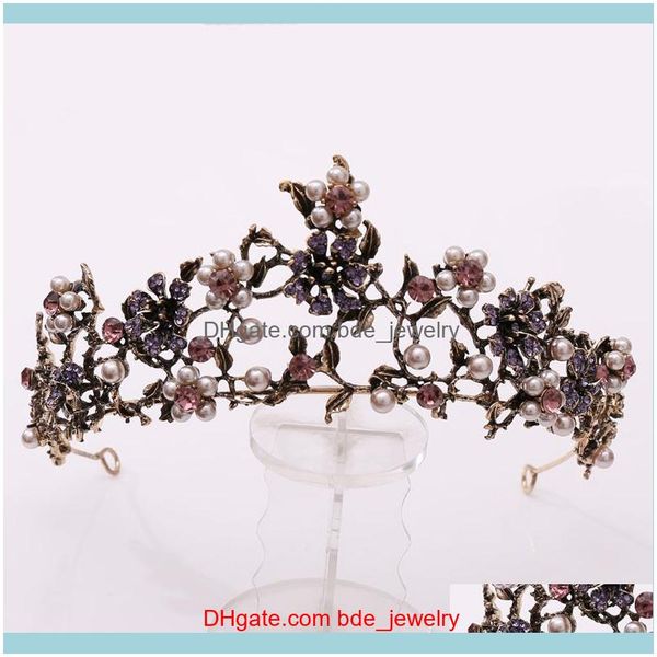 

hair jewelry jewelryhair clips & barrettes baroque vintage black purple crystal pearls bridal tiaras crown rhinestone pageant diadem veil ti, Golden;silver