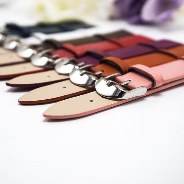 

watch bands true leather watchbands straps 12/14/16/18/20 /22mm watchband 20mm women men strap for mechanical watches j017, Black;brown