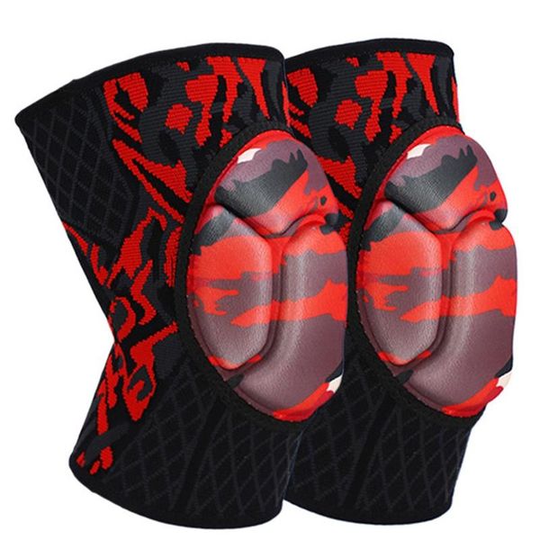 

elbow & knee pads thick sponge anti-collision dance volleyball fitness exercise protection red, Black;gray