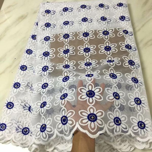 

ribbon latest french tulle mesh lace fabric 2021 royal blue african nigerian wedding with stones for sew dress, Pink;blue