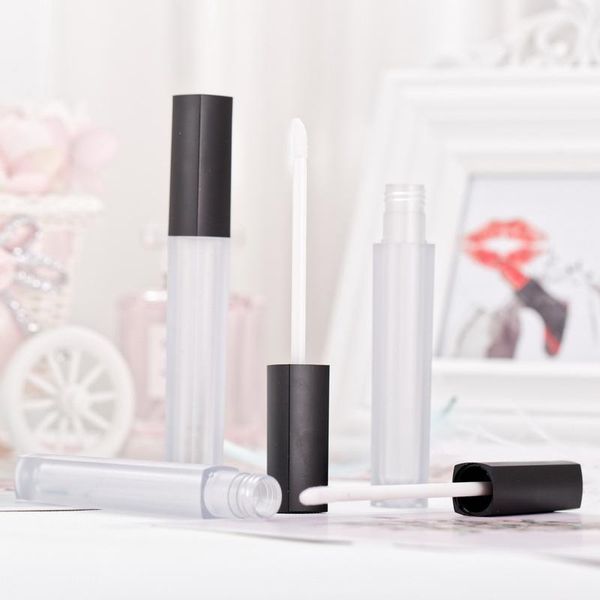 

storage bottles & jars 10pcs lip gloss tube empty refillable bottle black lipgloss containers lipstick with rubber insert sers