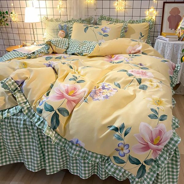 

bedding sets elka korean style small floral garden four-piece bed sheet set oceania