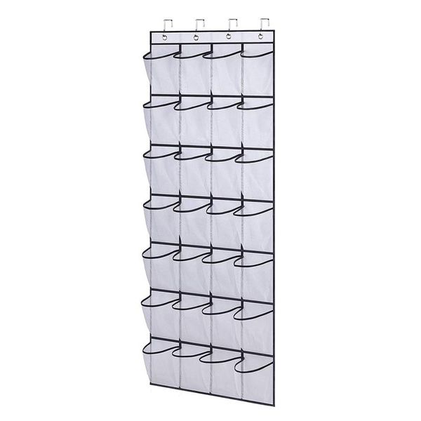 

storage boxes & bins 2021 style multi pockets hanging bag, non-woven fabric with metal buckle, widened 28 large grid tool