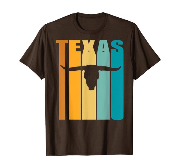 

retro 70s vintage texas home longhorn gift texans souvenir t-shirt, White;black