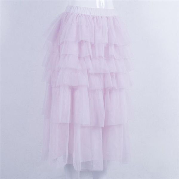 

skirts summer women lace tiered tutu sundress ladies girl party ball ruffles flower high waist beach long, Black