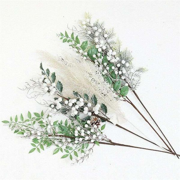 

festival decor fake flower artificial branche pine berry red fruit home decor