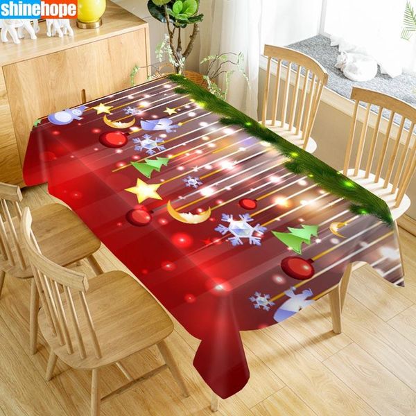 

oxford cloth customize tablecloth christmas merry tree dust-proof rectangular table cover for party home decor 100x140cm