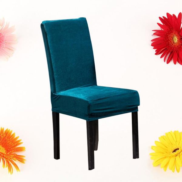 

chair covers protective cover elastic dining conjoined thicken (sapphire blue)