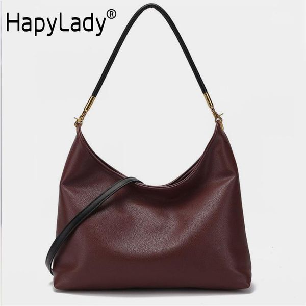 

shoulder bags hapylady western style woemn bag tote pu leather retro winter handbag for luxury ladies messenger