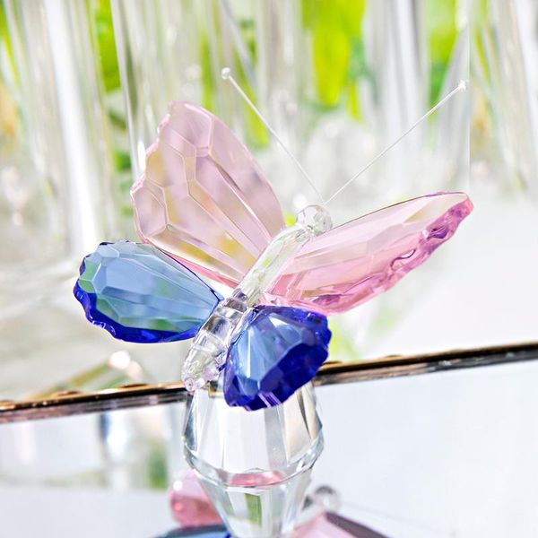 

decorative objects & figurines h&d 2.9in crystal butterfly figurine collection animal statue ornament home table decoration wedding souvenir