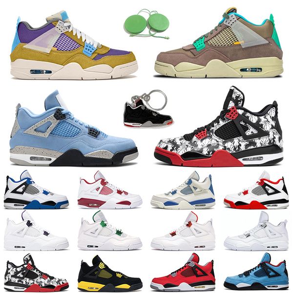 

4s basketball shoes men women jumpman 4 white oreo university blue red thunder black cat cactus jack green glow mens trainer