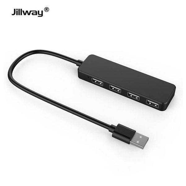 

hubs jillway usb 2.0 hub 4 port ultra slim high speed extension splitter adapter for lapcable mouse keyboard pc accessories