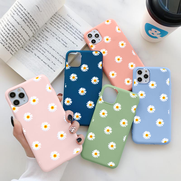 

daisy flower case for oppo a9 2020 soft tpu case realme 7 5 6 x7 pro 7i c11 c15 c17 x50 f17 a92s