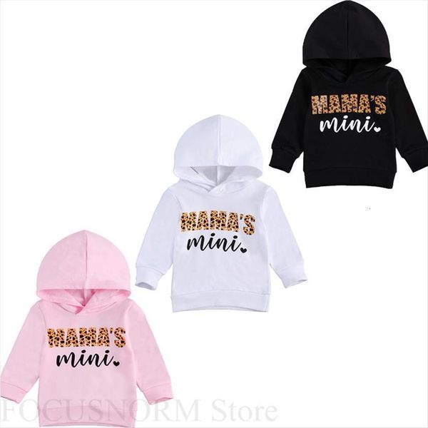 

autumn winter baby girls boys causal hoodies letter leopard print long sleeve pullover hooded 0 6m, Black