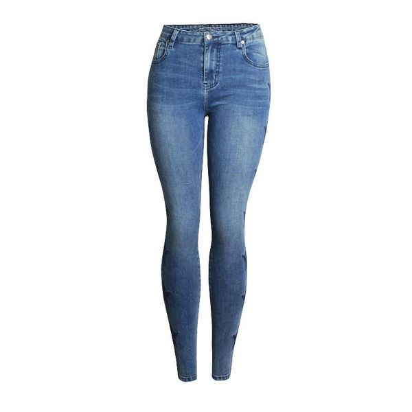 

women's jeans spring autumn fashion blue color big size s-3xl women cotton pencil jl-hg008