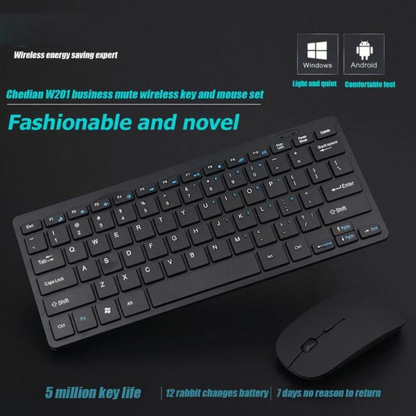 

keyboard mouse combos wireless 2.4ghz 77 keys silent optical office combo for lappc gifts black