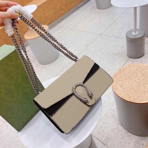 

2021 luxurys designers bags diagonal shoulder bag retro chains leather handbags girl fashion cross body printed women totes classic crossbod