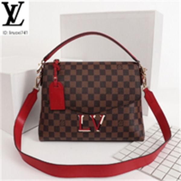 

brand designer luxury 9e70 m40176 red brown grid shoulder bag women handbags iconic bags handles shoulder bags totes cross body bag clut