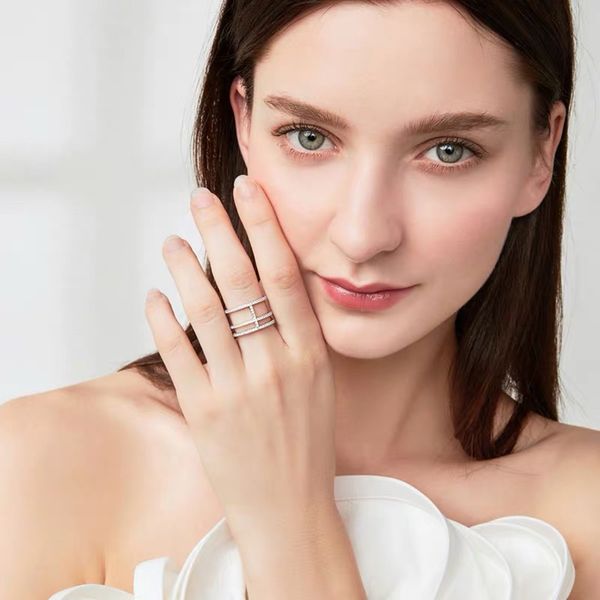 

fashionable and simple s925 sterling silver, japan and south korea fan'er women's ring opening adjustable size, of freigh