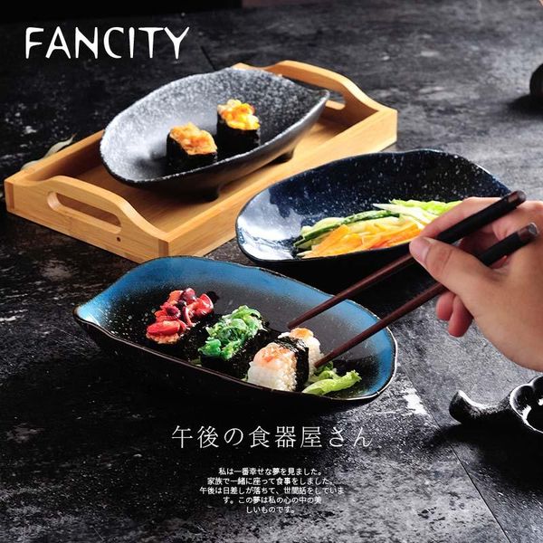 

bowls fancity japanese-style ceramic bowl creative salad bowl, special-shaped tableware dish, dish personality retro, house