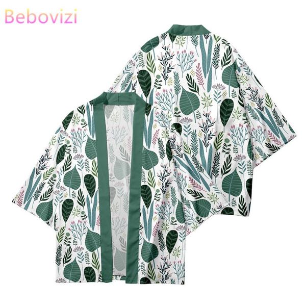 

ethnic clothing plus size xxs-6xl 5xl leaf print loose japanese streetwear cardigan women men harajuku haori kimono cosplay yukata, Red