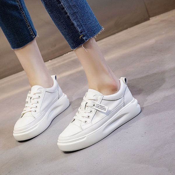 

women shoes 2020 spring new fashion genuine leather shoes female white shoes flats platform sneakers sneakers women