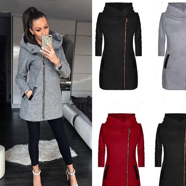 

zipper cross line 2021 new design hoodies sweatshirts women casual kawaii harajuku sweat girls european korean, Black