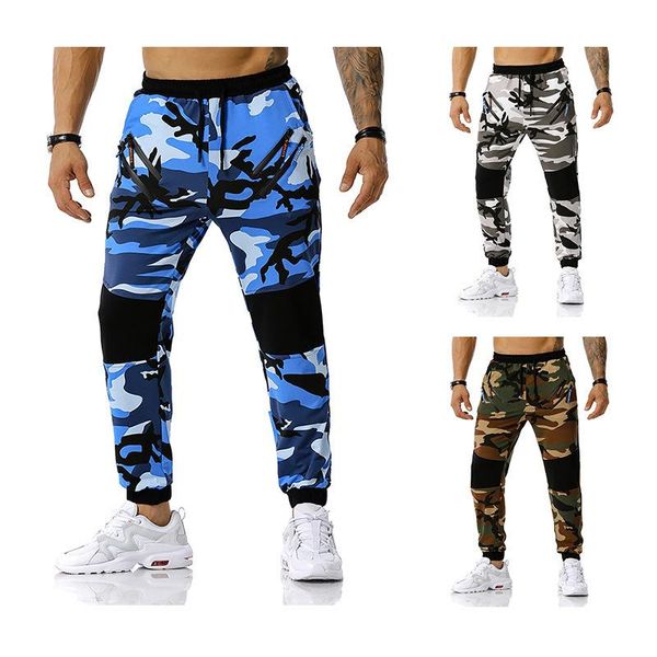 

men's pants mosaic camouflage jogging outdoor sports training fitness, Black