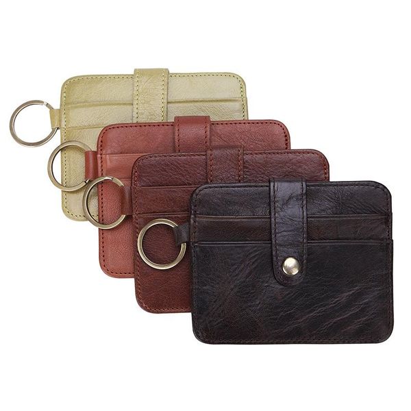 

card holders leather man woman package europe and america wallet multi-card position buckle coin purse, Brown;gray
