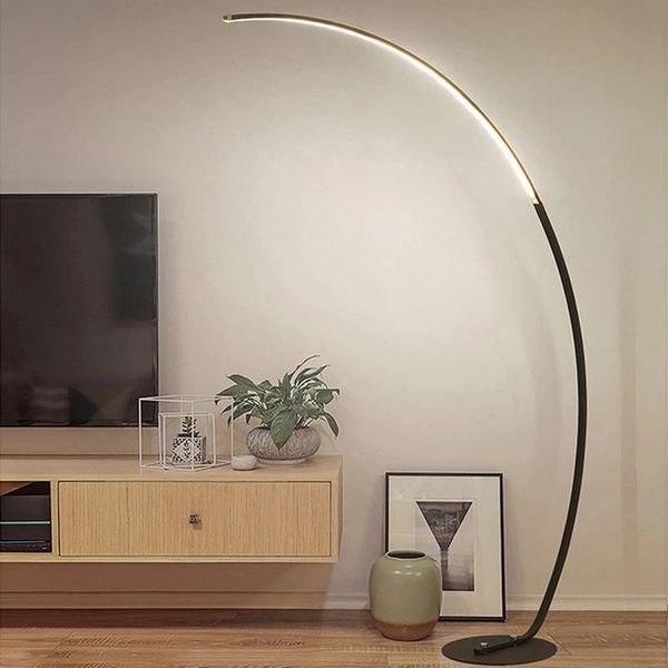 

floor lamps led lamp modern minimalist for living room bedroom study decor light nordic home remote control standing