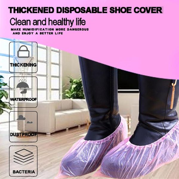

disposable gloves 60#100pc plastic thick outdoor waterproof carpet cleaning shoe cover