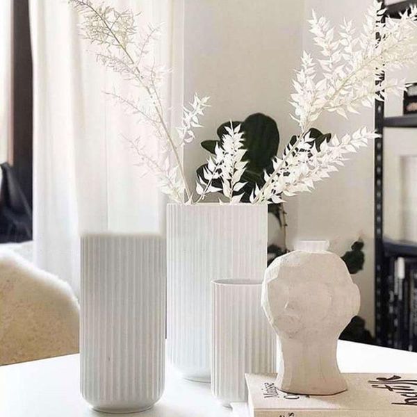 Ghirlande di fiori decorativi Panda Bambù Foglia di abete d'argento Foglie d'oro e immortali Decorazione di nozze essiccata Bianco ricco P8r4