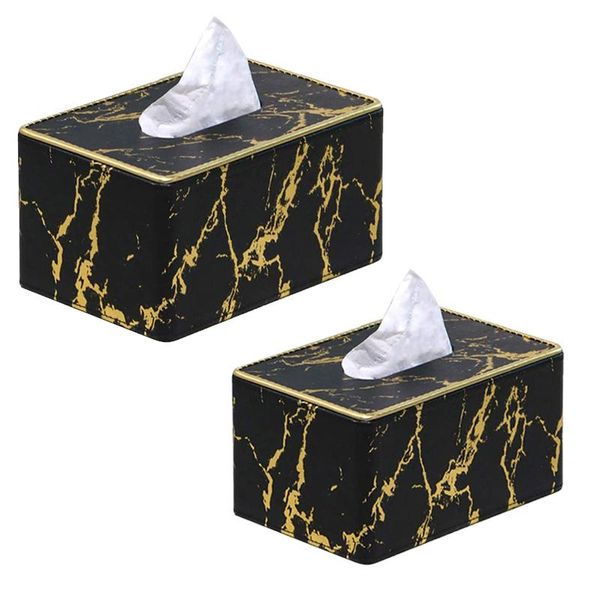 

tissue boxes & napkins pu leather marble box deskholder napkin storage container home office decoration