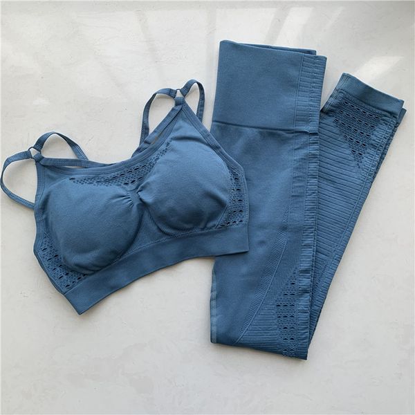 

women 2 piece sport gym clothes fitness set squat proof pant seamless leggings yoga bra sportwear crop active workout suit, White;red