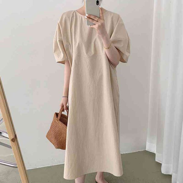 

casual dresses [ewq] casual women's dress of mint, black, modern, minimalist, soft, mint green, round, loose collar, puffing sleeve, 16, Black;gray