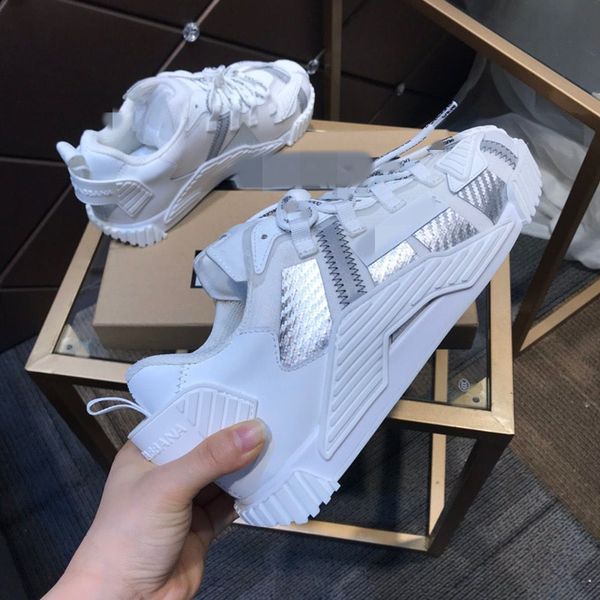 

2021 women men casual shoes luxury designer shoes fashion lace up 19fw capsule series color matching platform sneakers size38-46 mnaa0002, Black