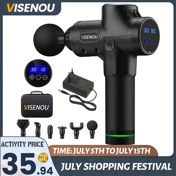 

massage gun visenou high frequency muscle relax body relaxation electric massager with portable bag therapy for fitness