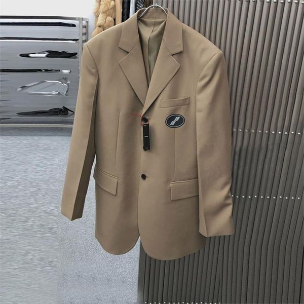 

women's suits & blazers [ewq] korea chic black blazer autumn 2021 notched loose single breasted long sleeve suit jacket female tide 16e, White;black