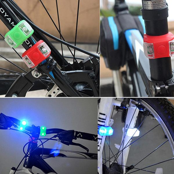 

bike lights 2pc bicycle lamp silicone tail night leather front outdoor with waterproof